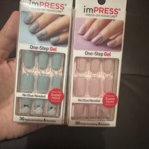 imPRESS One-Step Gel Nails in Blue and Pink Shades